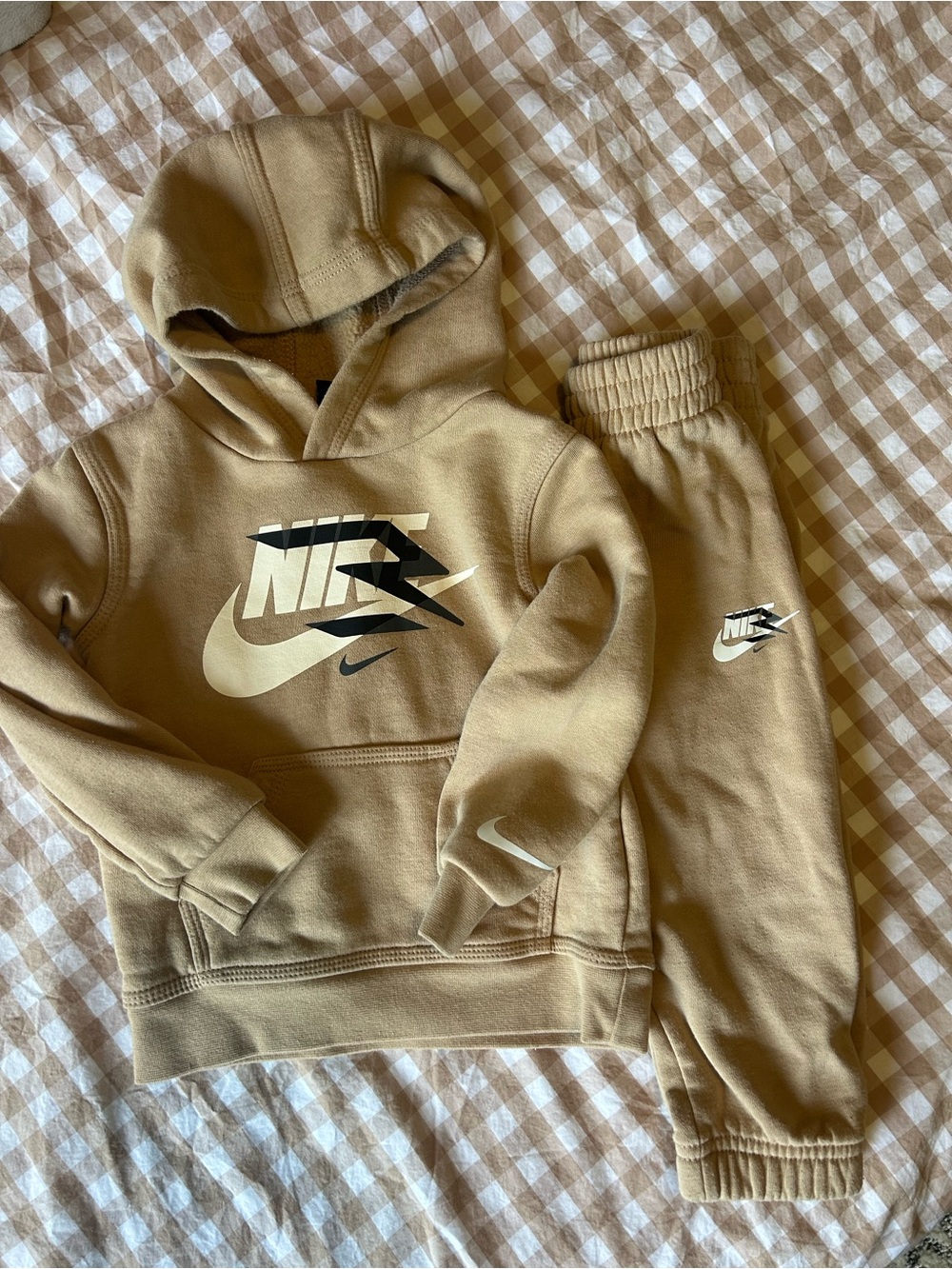 Nike Kids Beige/Tan Hoodie & Joggers Set